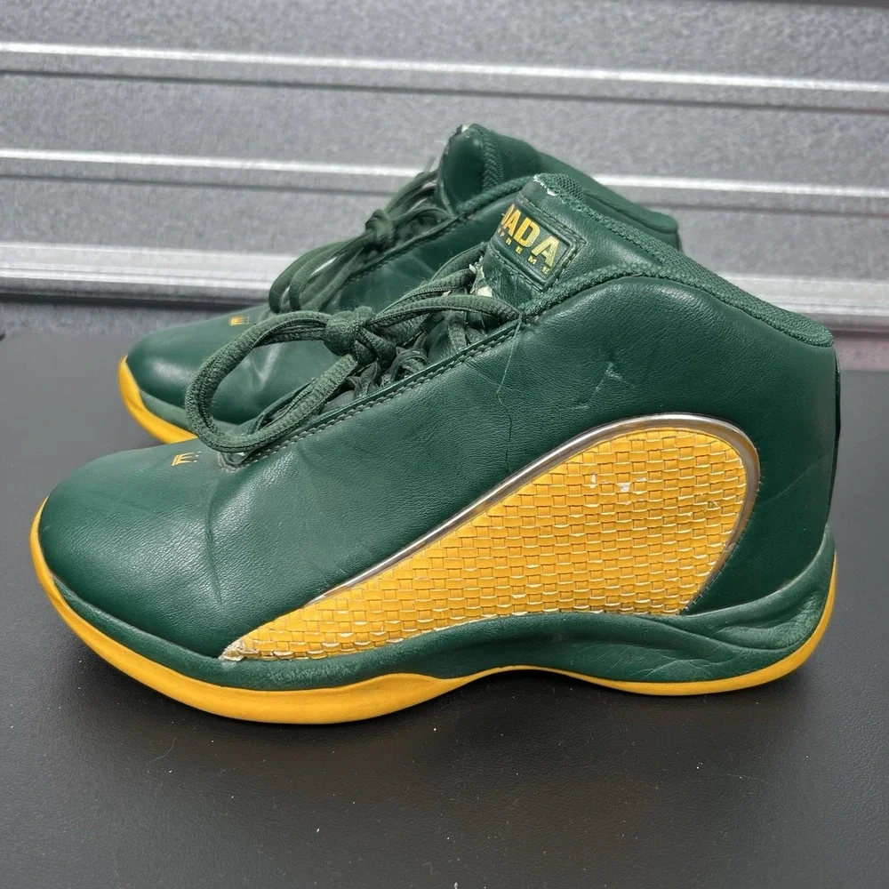 Vintage Y2K Dada Supreme Sneakers Green And Gold Size 7 Basketball Shoes